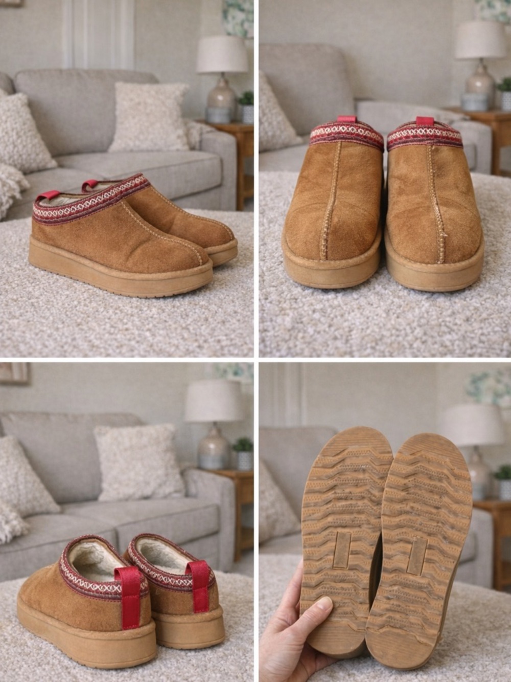 Gegefur Women's Snow Boots Platform Boot Fur Lined Slip On Short Boots